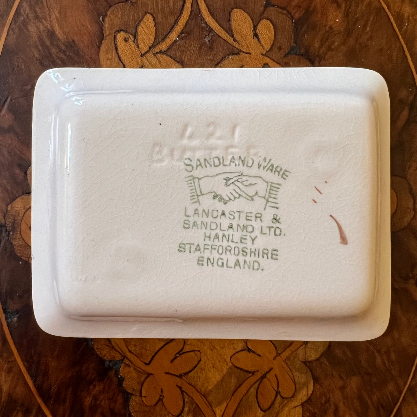 Vintage Staffordshire Sandland Ware Town Print Dish