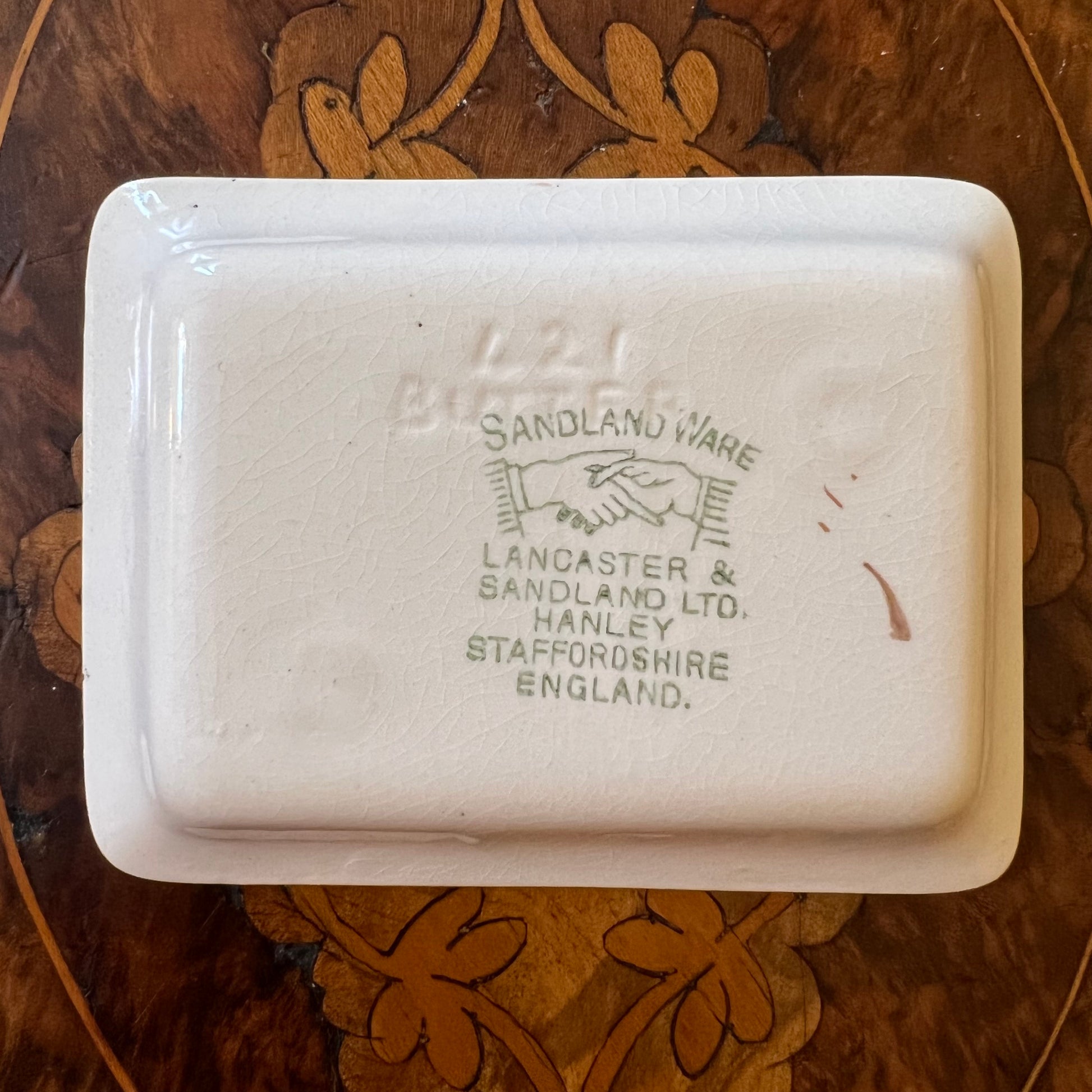 Vintage Staffordshire Sandland Ware Town Print Dish