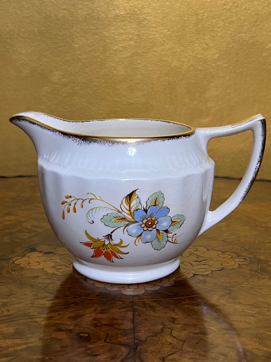 Vintage Swinnertons Stafforshire Luxor Ivory Floral Jug