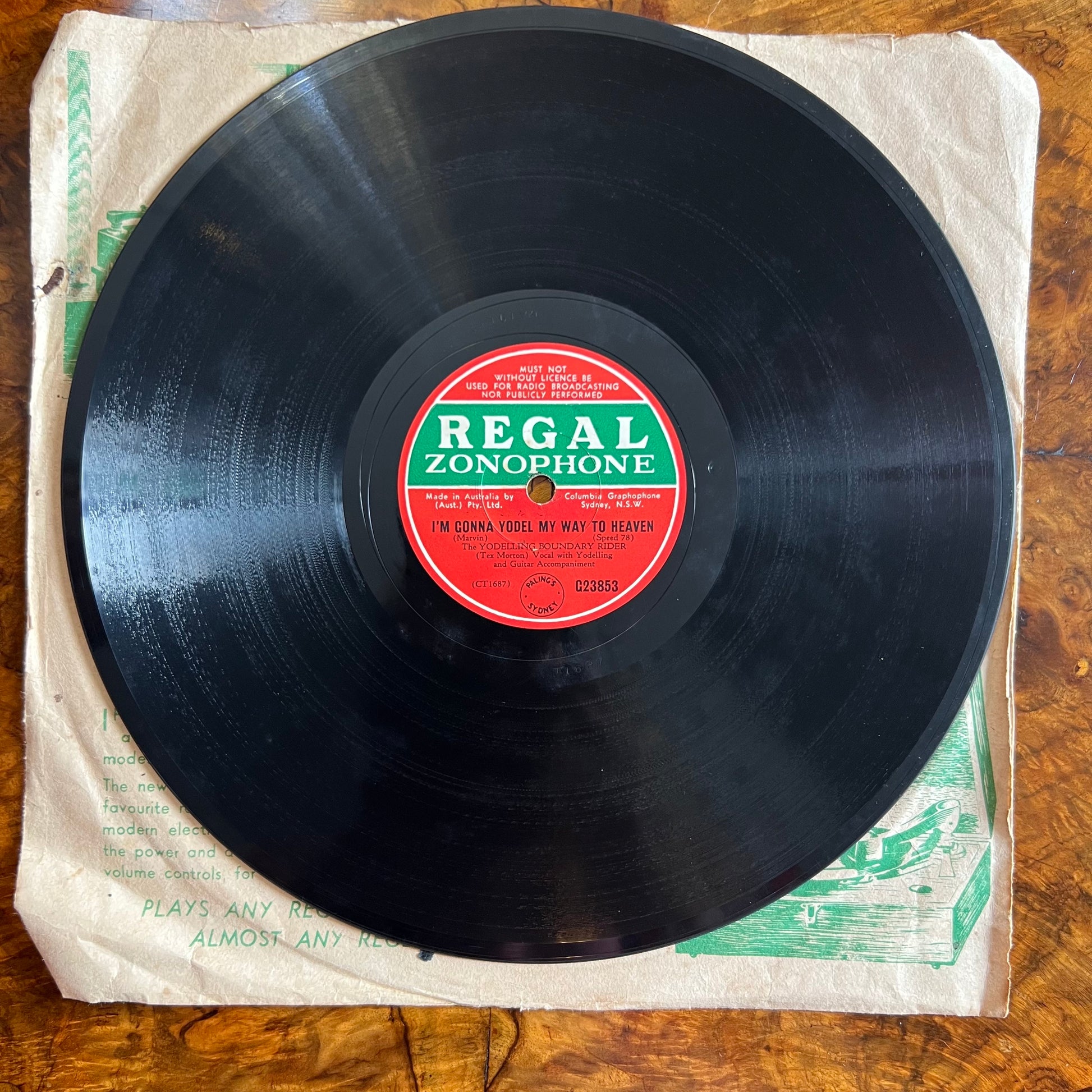 Vintage The Yodelling Boundary I'm Gonna Yodel My Way To Heaven/ I'll Be Hanged If They're Gonna Hang Me Record