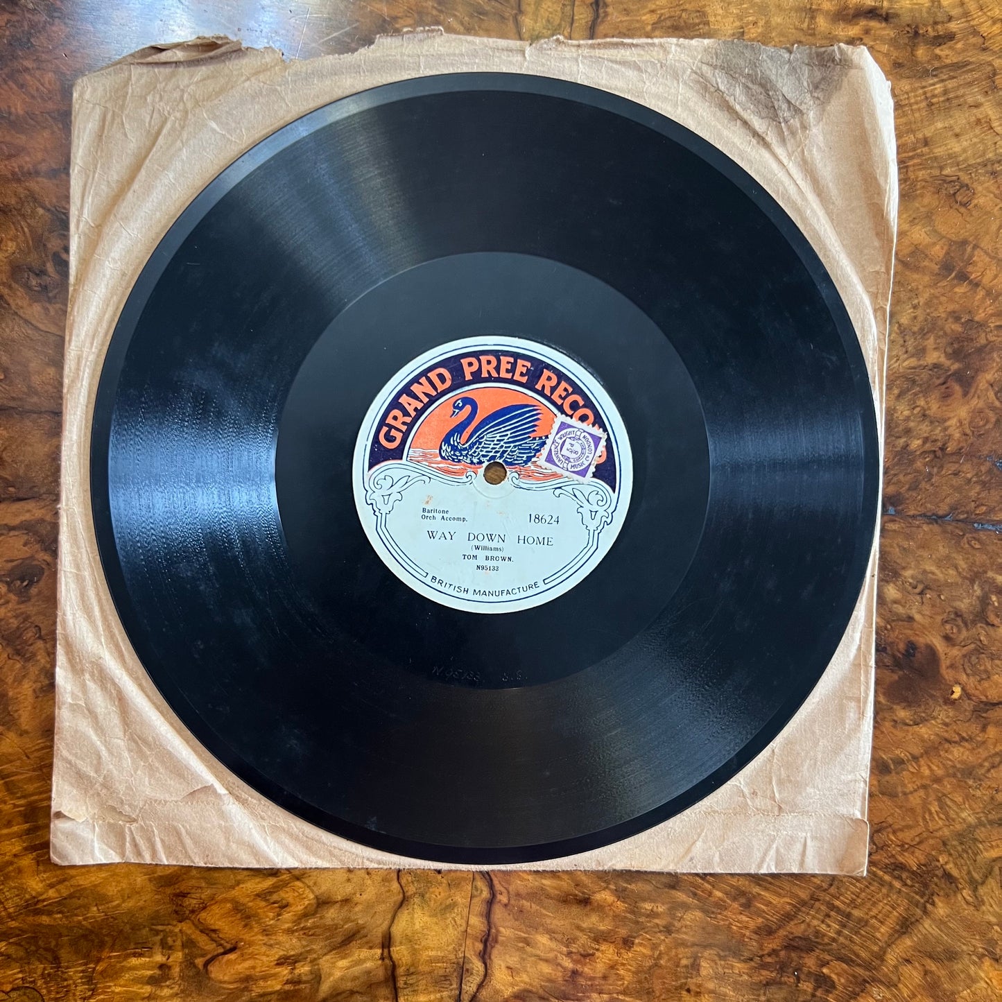 Vintage Tom Brown Sunny Swanee/ Way Down Home Record