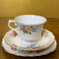 Vintage Vale Floral Tea Cup Trio 