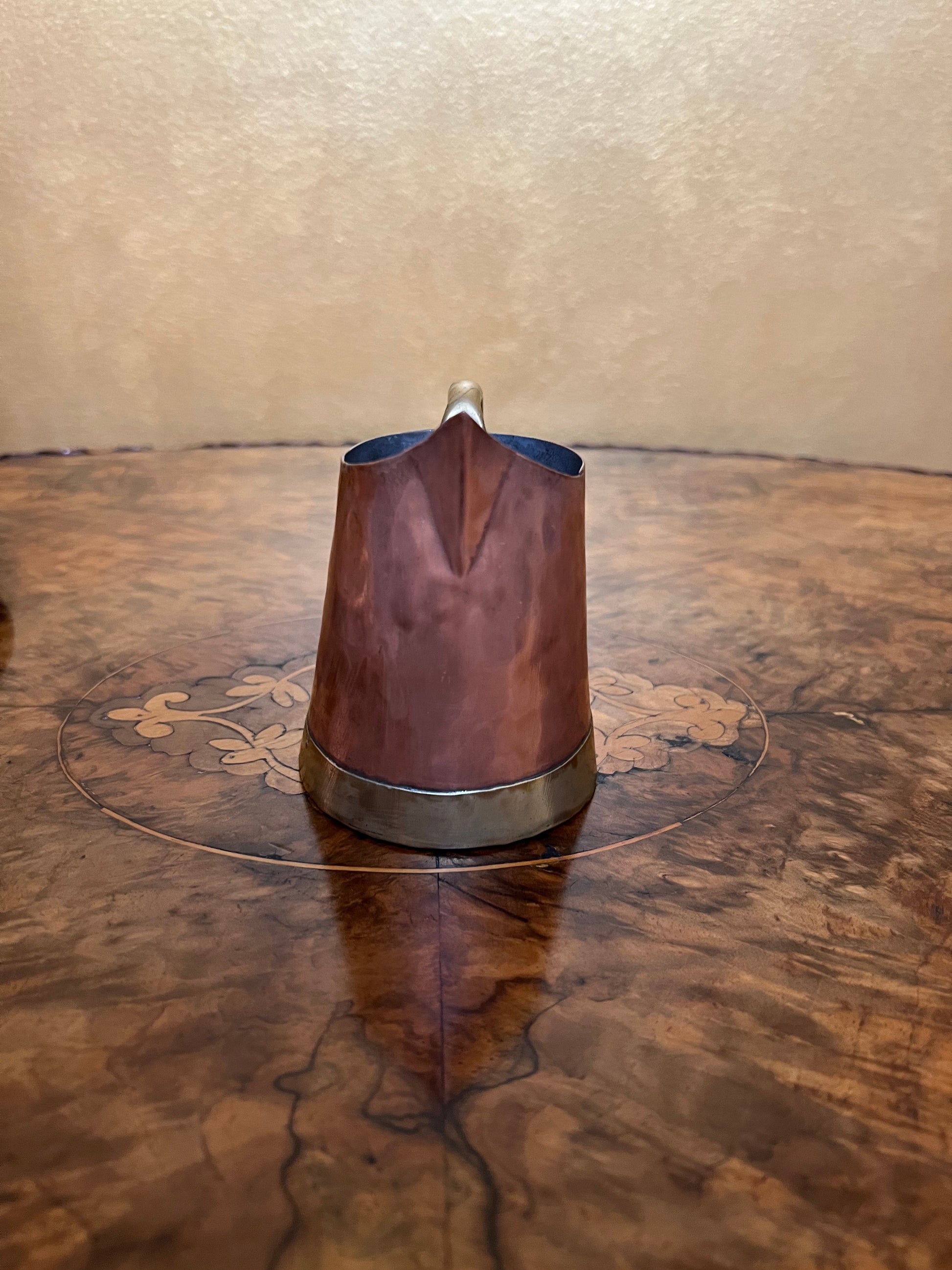 Vintage Vebelux Copper & Hammered Brass Milk Jug 