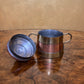 Vintage Vebelux Copper & Hammered Brass Sugar Pot 