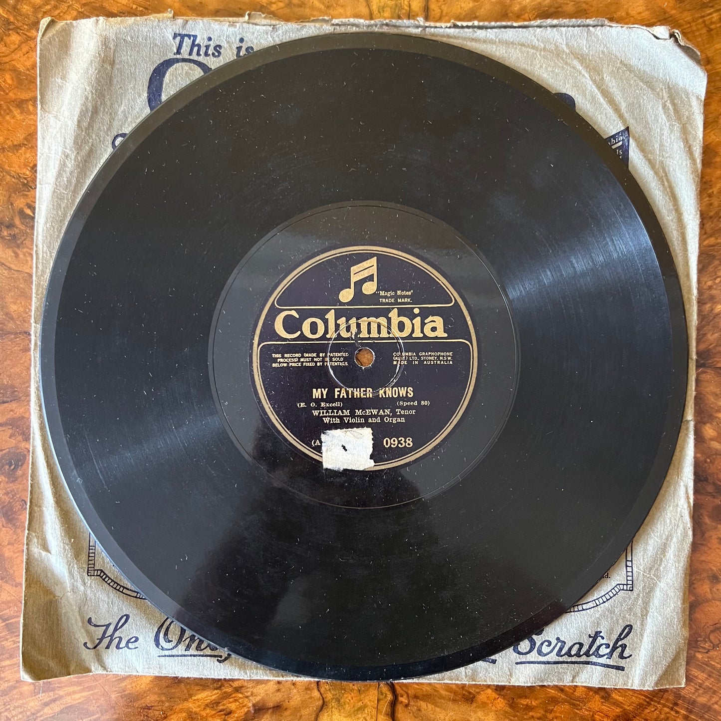 Vintage William McEwan My Father Knows/ My Mother's Prayer Record