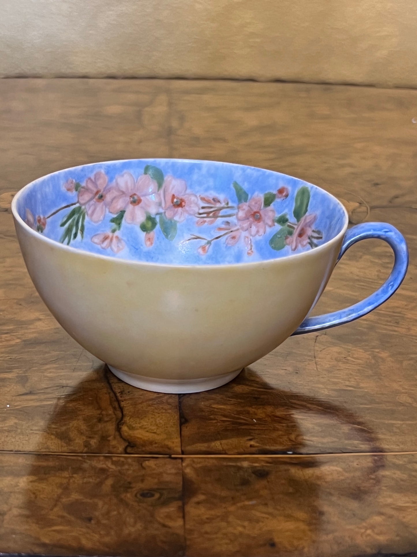 Vintage Yellow Floral Tea Cup