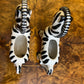 Vintage Zebra Figurine Ornament Pair 