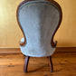 Walnut Green Velvet Chair