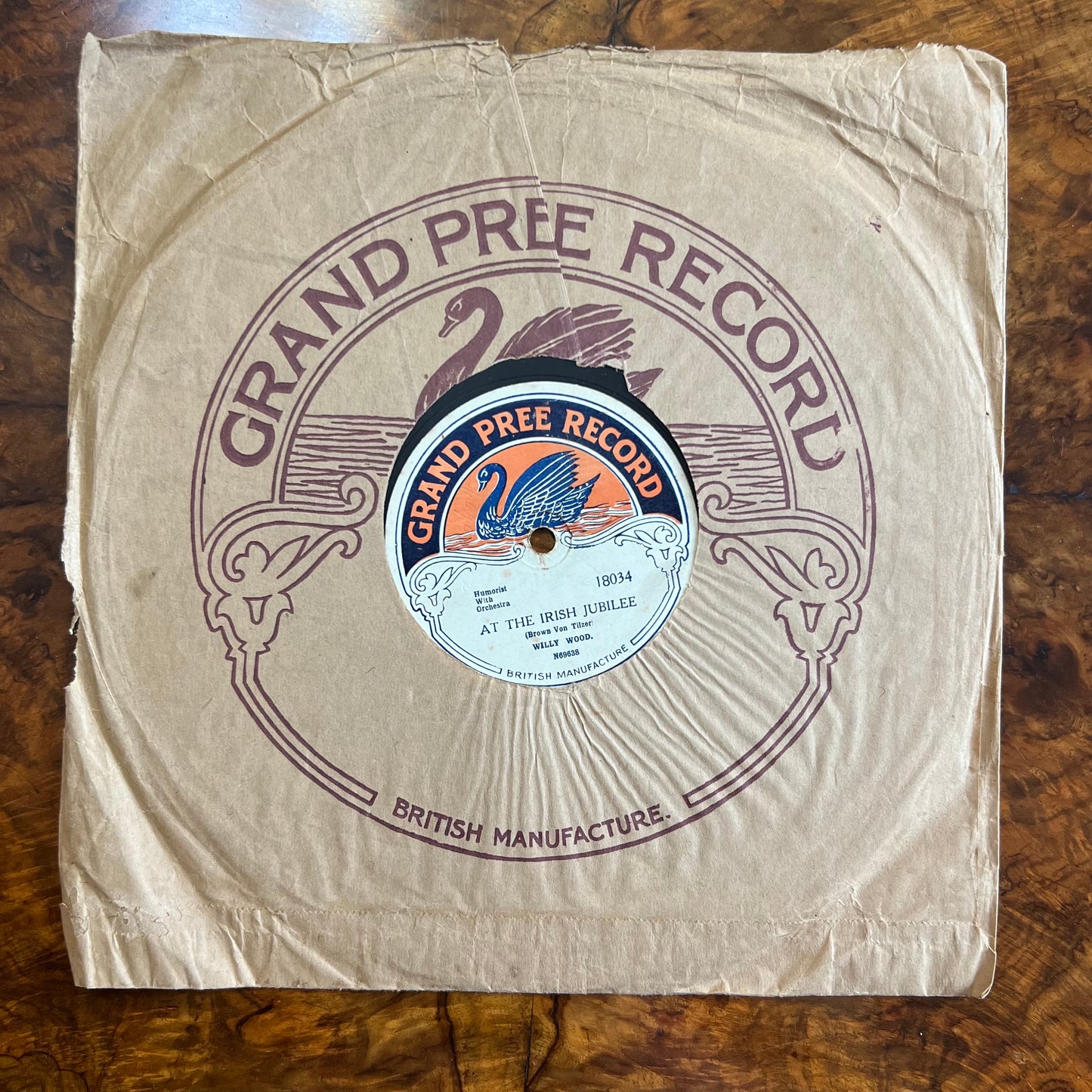 Willy Wood Stand Up & Sing For Your Father/ At The Irish Jubilee Record